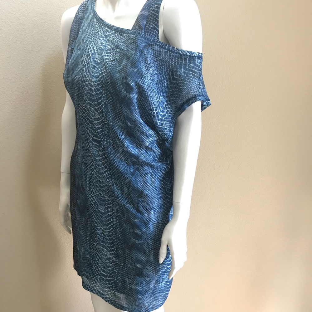 Barbara bui python print midi shoulder dre…
